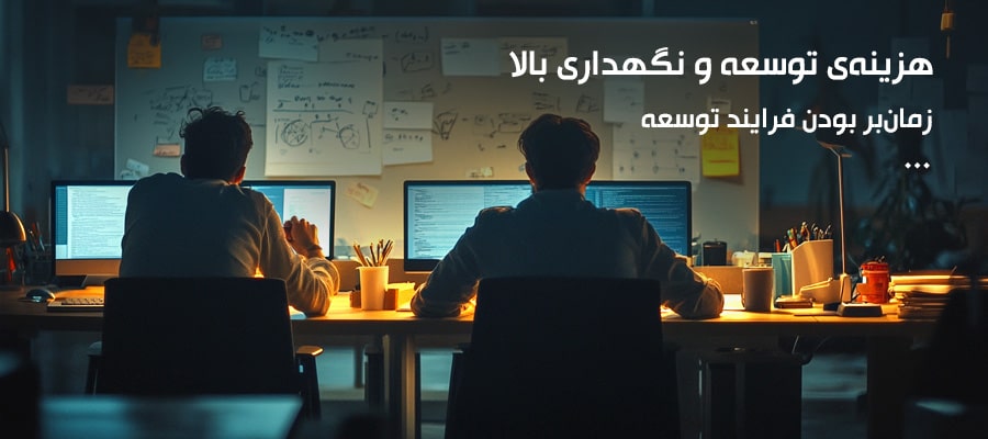 هزینه‌ی توسعه و نگهداری بالا